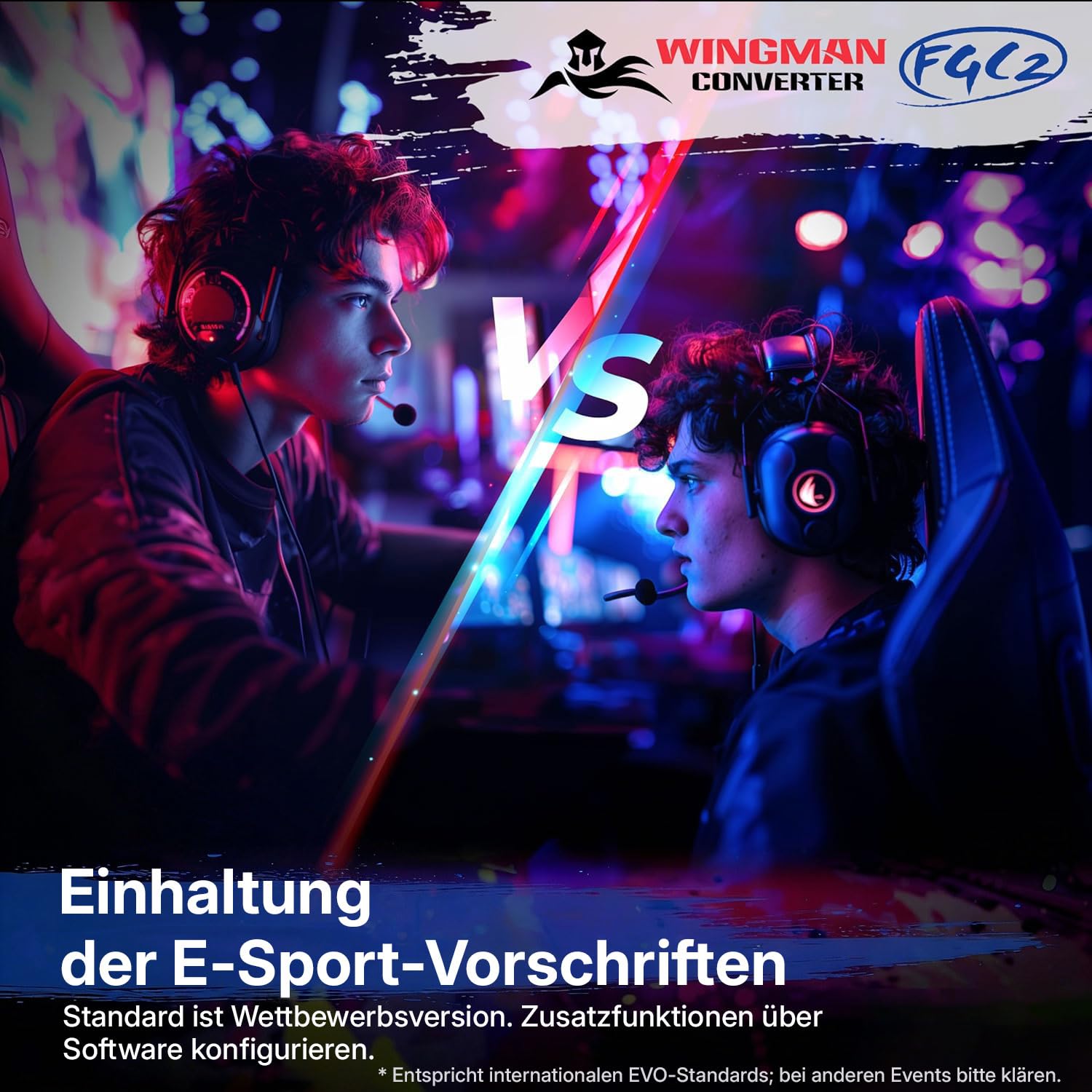 Mcbazel Brook Wingman FGC 2 Konverter für PS5, Kabelgebundener PS5/PS4/XBox Series X|S/Xbox One/Xbox Elite/NS Switch/Arcade Stick Controller zu PS5/Windows PC