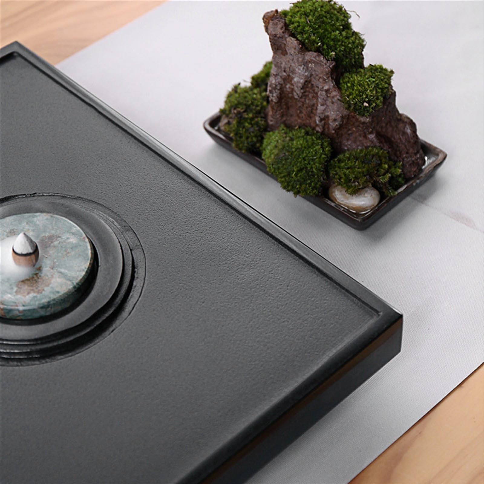 Bandeja de té Sencilla, Juego de té, Bandeja de té para el hogar, Mesa de té de Piedra de Kung fu, Juego de té de mar para el hogar (un Color, 80 x 35 x 3 cm)