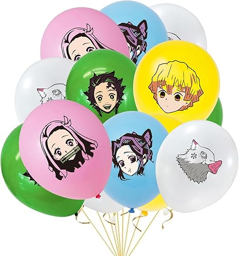 20 globos de anime japonés de 12 pulgadas encantadores globos temáticos para fiestas infantiles, decoraciones de celebraciones especiales disponible en Yaxa Peru