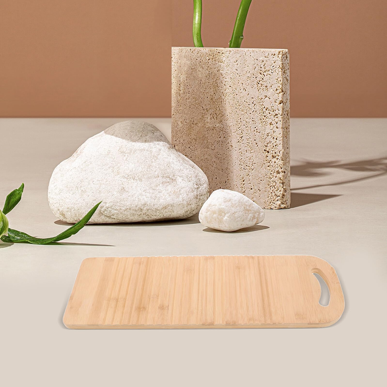 SOIMISS Planche à Laver Manuelle en Bambou 55cm pour Linge Domestique