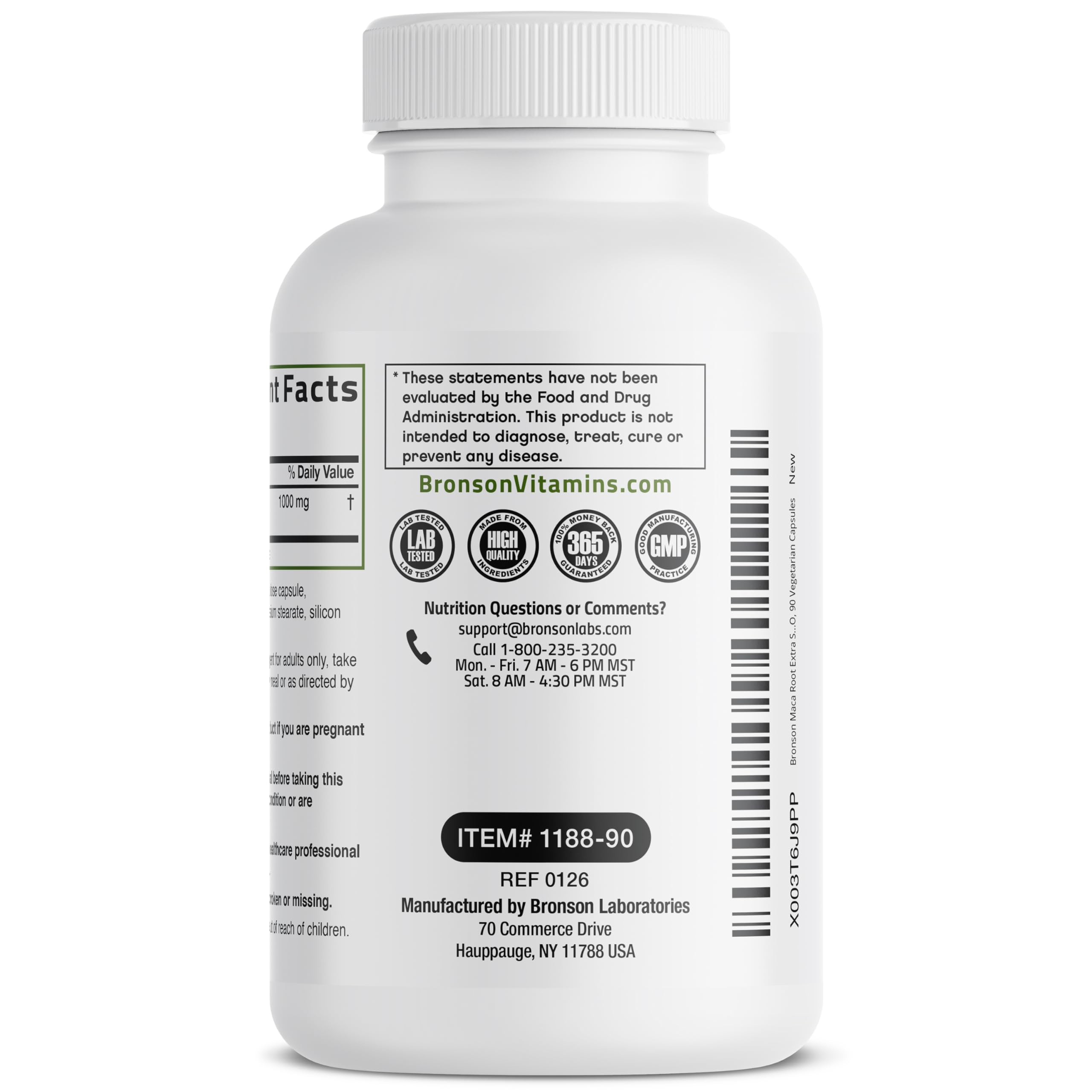 Bronson Maca Root Extra Strength for Men & Women, 90 Vegetarian Capsules — Amazon image 7