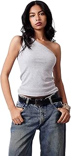 One Shoulder Basic Tank Top