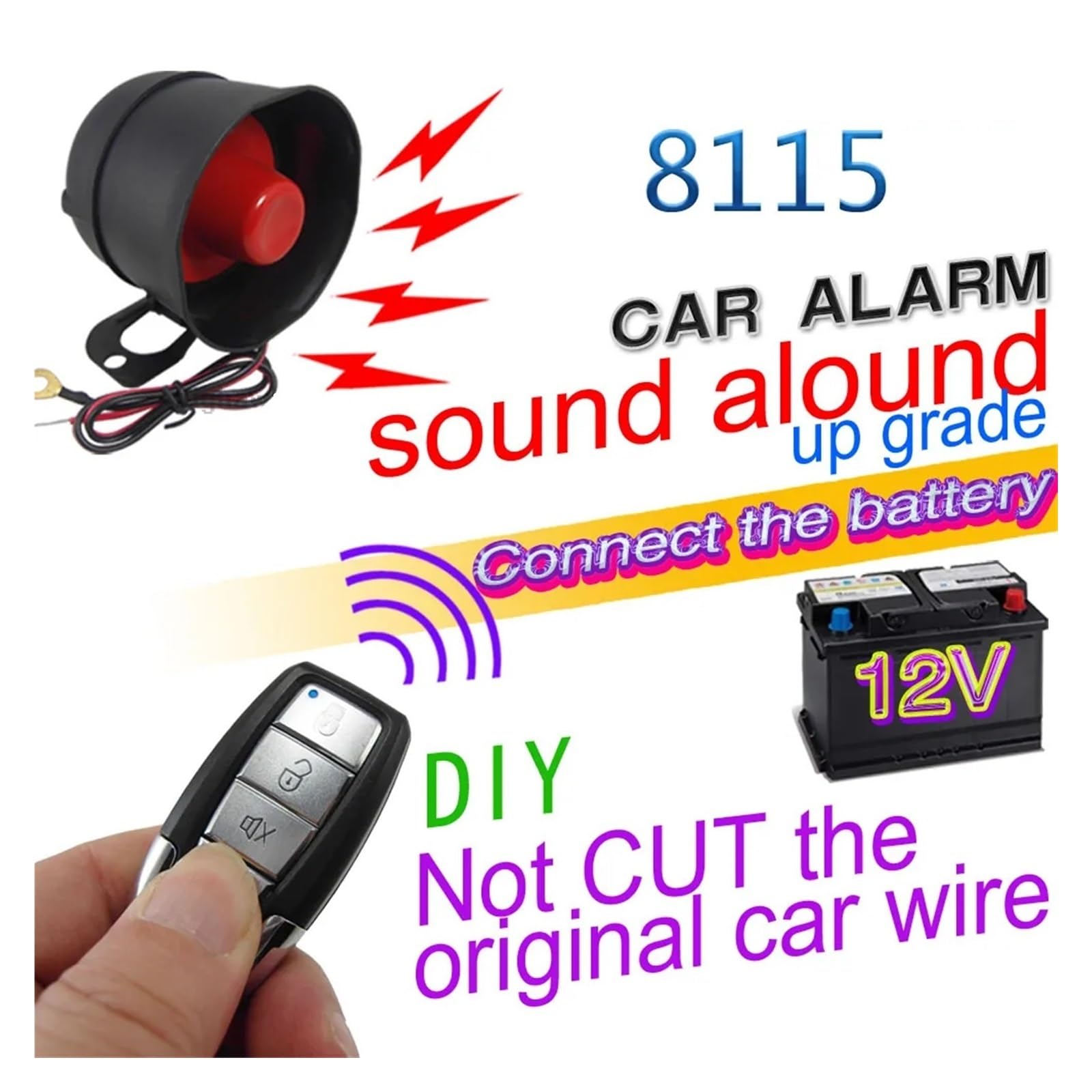 Dispositivos de Alarma universales for Coche, Dispositivo unidireccional for, Sistema por vibración for, Motocicleta, camión y autobús Fácil instalación y Amplia compatibilidad