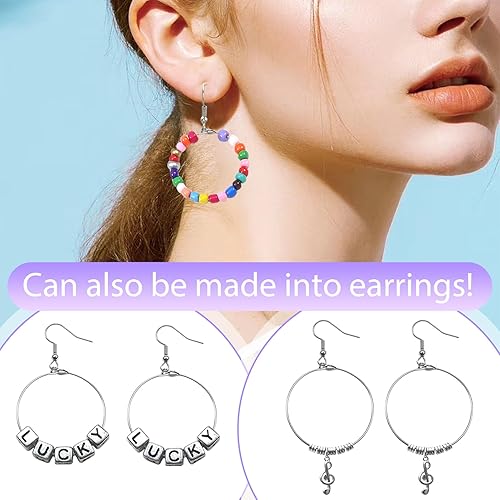 Miniatura 4 de TOAOB 100 anillos de cristal de vino chapados en plata de 0984in para pendientes abiertos de abalorios de aro para fiestas