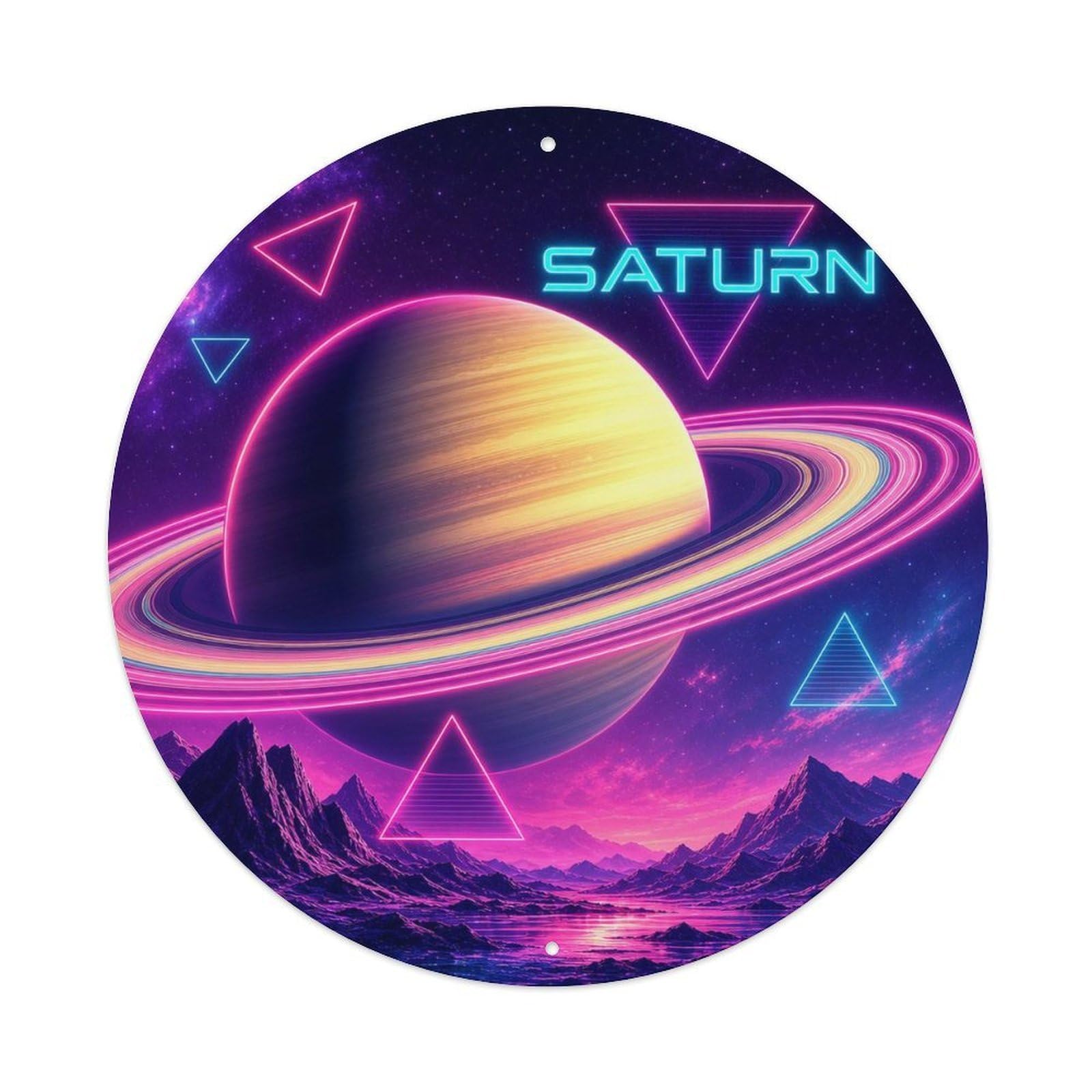 Saturn Outer Planet Celestial Deep Space Metal Tin Sign
