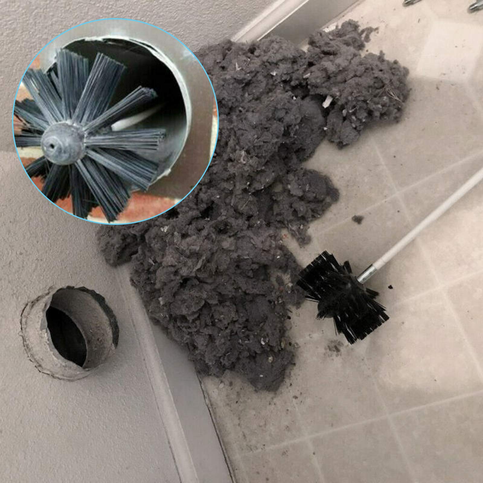 Kit de cepillo de limpieza para chimenea, diámetro 100 mm, herramienta de limpieza de chimenea, cepillo de 12 varillas flexibles de 410 mm y 2 cabezales de cepillo de 100 mm de diámetro para estufa de — view 8