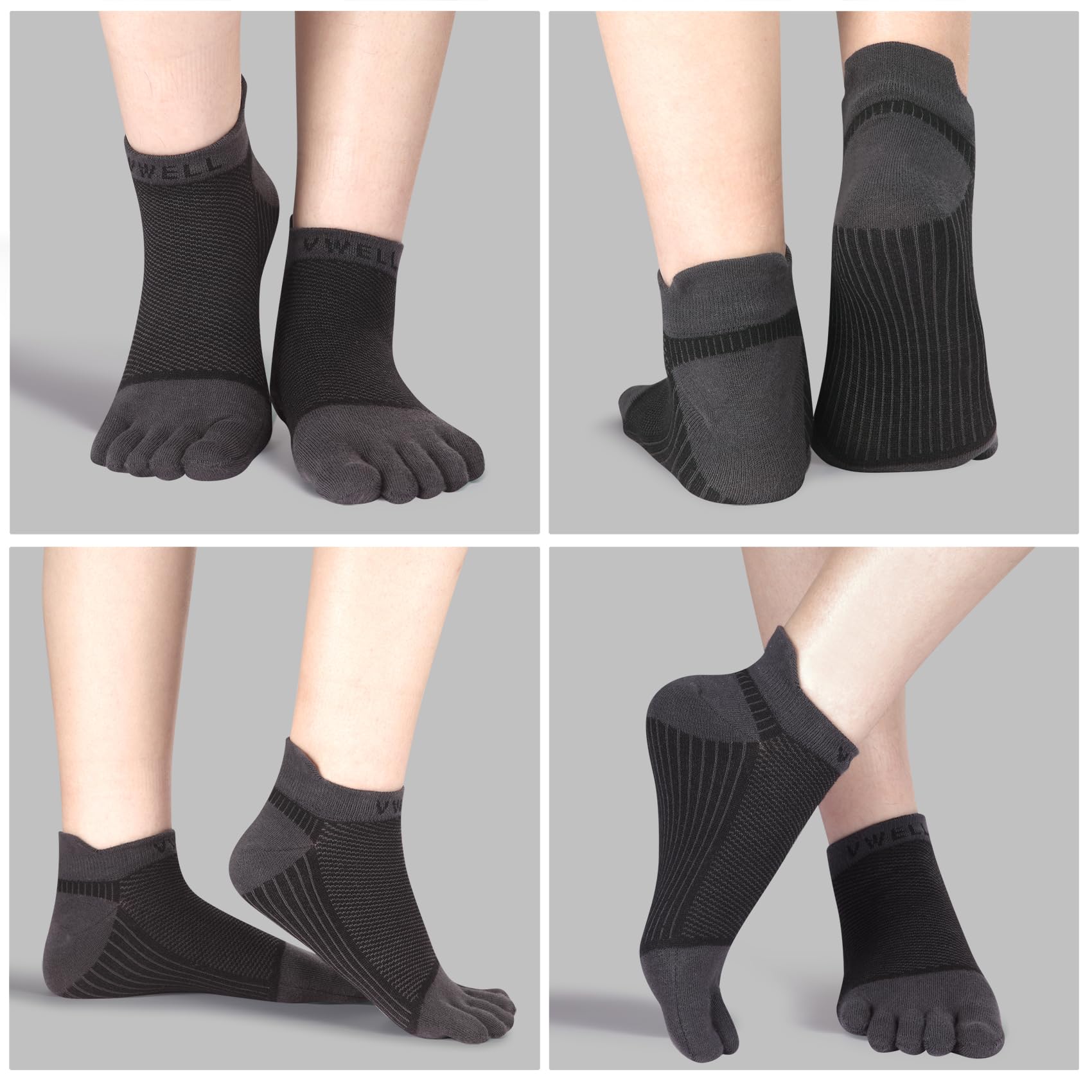 VWELL Calcetines con Dedos para Mujer
