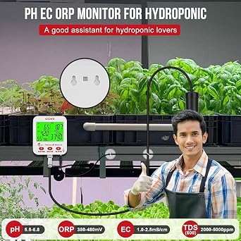 Online pH EC Meter Smart Hydroponics pH Meter with WiFi Real Time