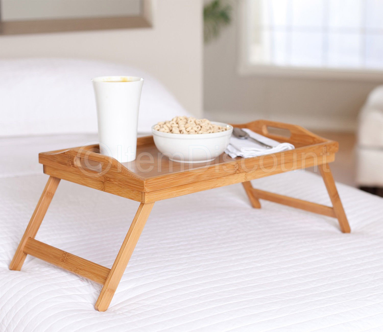 Generic NV 1008001441 _ yc-us2 Legsod TV letto food ST di Lipper Bamboo TV be servire ospedale D ser legno colazione cena vassoio Hospi gambe del tavolo Lipper