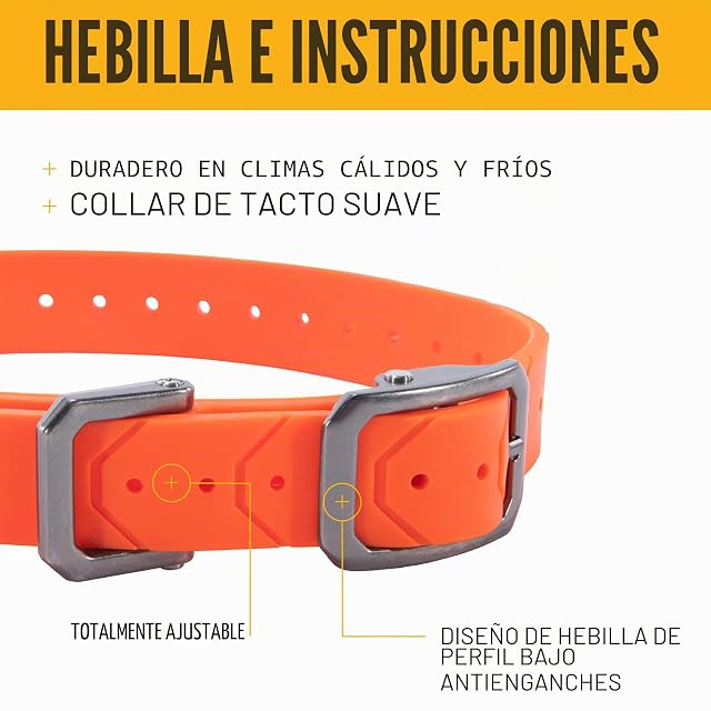 Foto 3 de 6 de Carhartt Collar de Perro Impermeable Totalmente Ajustable, Color Naranja Cazador, Talla única