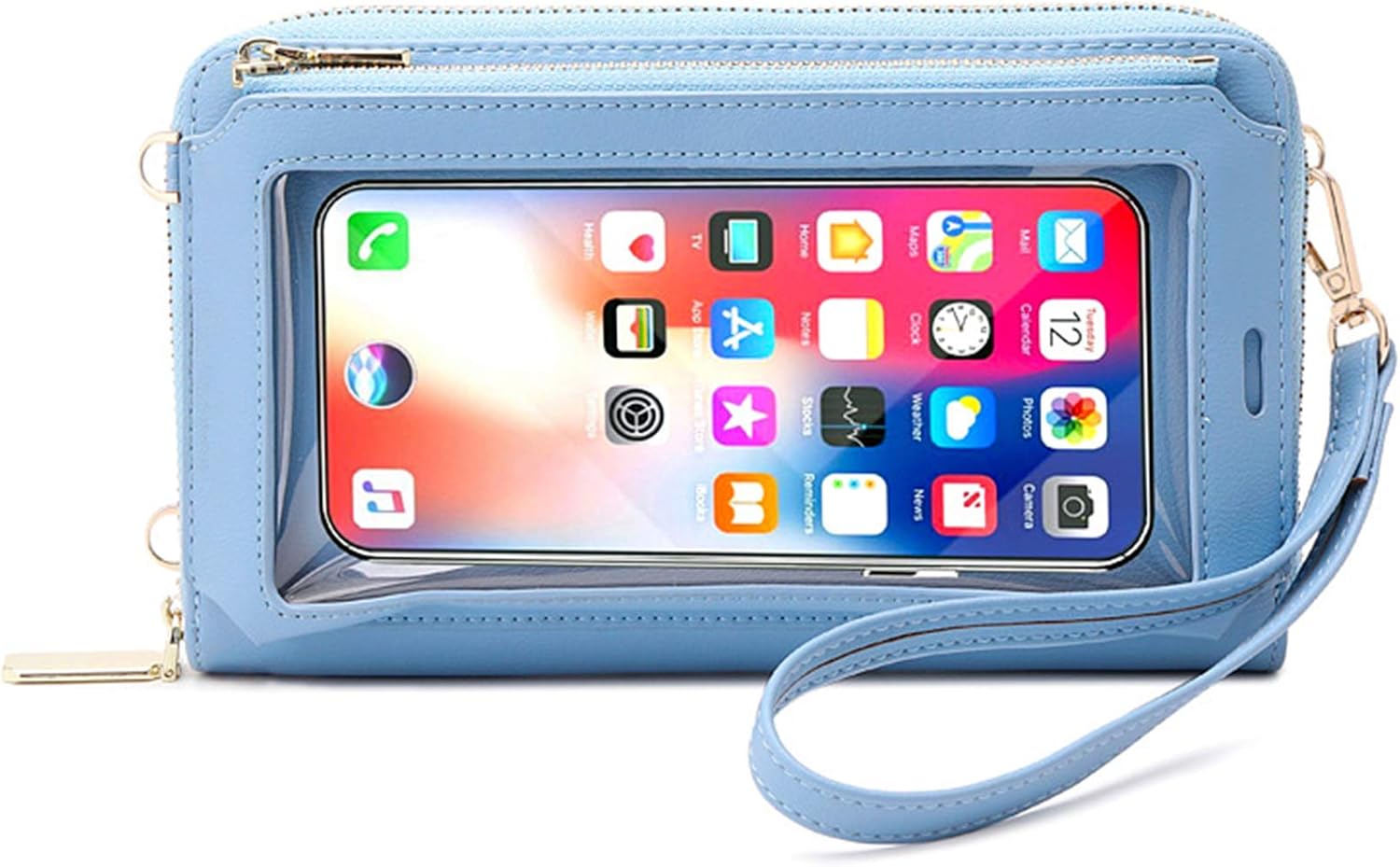 Women Touch Screen Purse Small Crossbody Phone Bag RFID Protection Wristlet Cell Phone Wallet