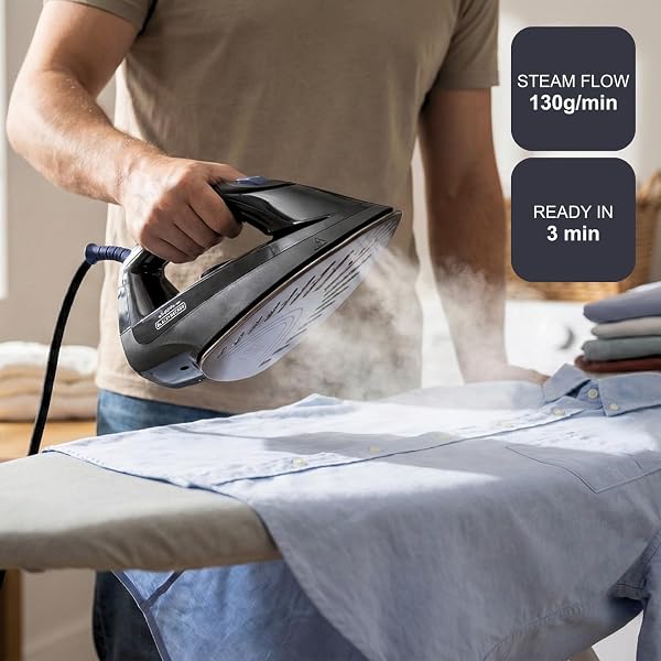 Black+Decker - centro stirante BXSS2600E 2600W | 7 bar | vapore antimicrobico | serbatoio estraibile 1,5 L | vapore 130 g/min | anticalcare e blocco | modo ECO | spegnimento auto - 3