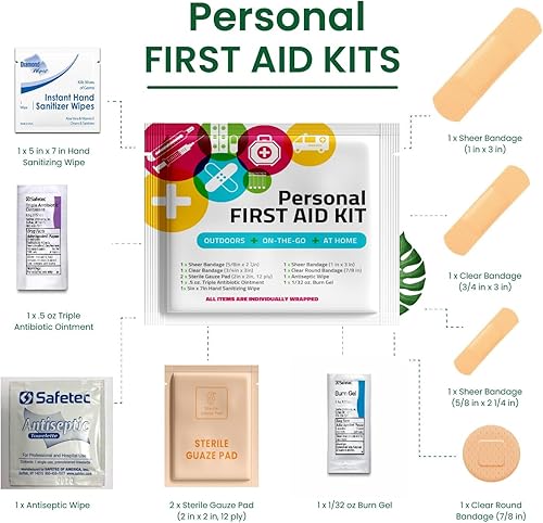 Miniatura 2 de Kit de primeros auxilios portátil de tamaño de viaje, perfecto para el hogar, oficina, automóvil, escuela, negocios, viajes, senderismo, universidad