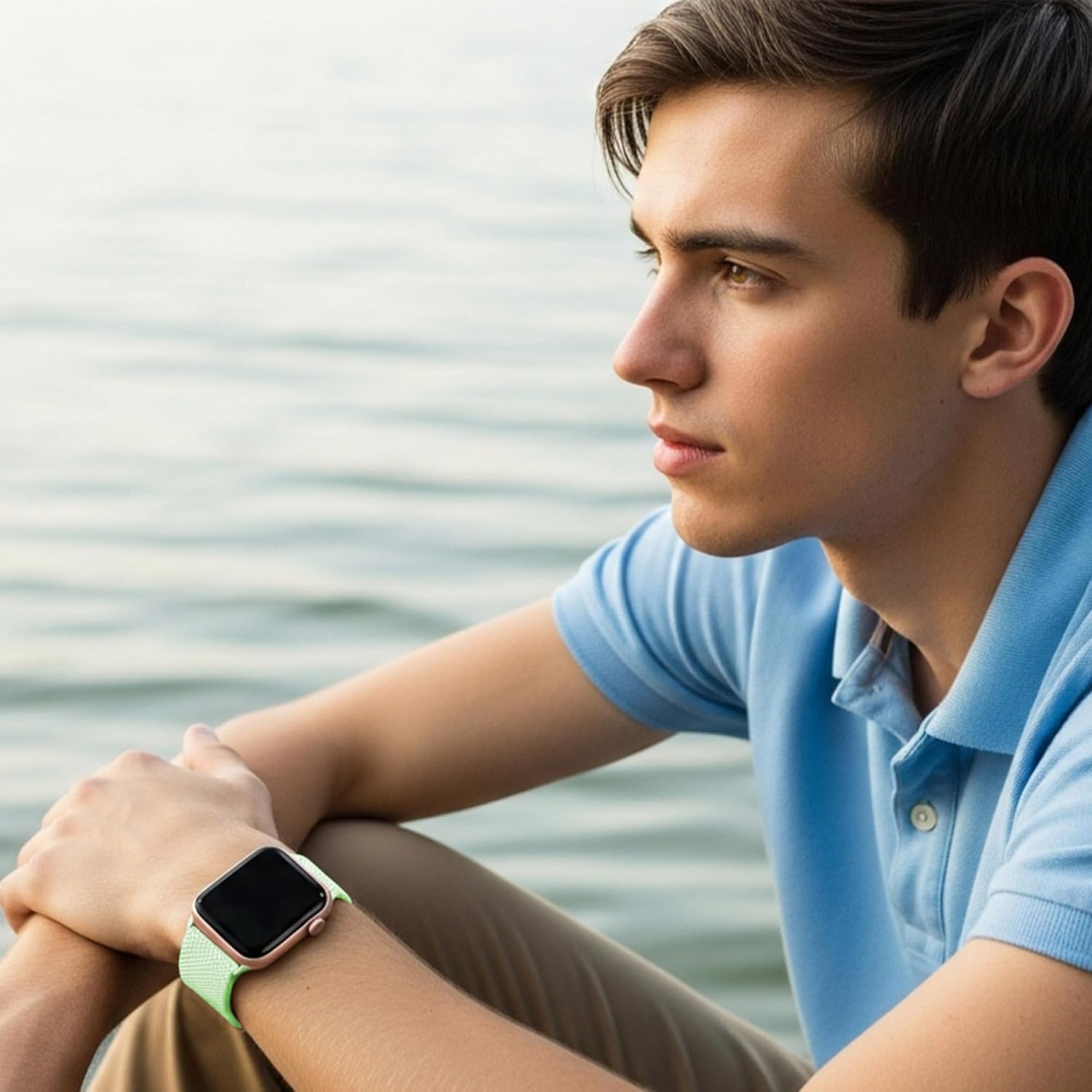 4 Pack Stretchy Solo Sport Band Compatible with Apple Watch Bands 40mm 44mm 45mm 46mm 42mm 41mm 49mm 38mm Women Men Nylon Elastic Loop Braided Strap for iWatch Series 11 10 9 8 7 6 5 4 Ultra SE 3 2 1 - Image 5