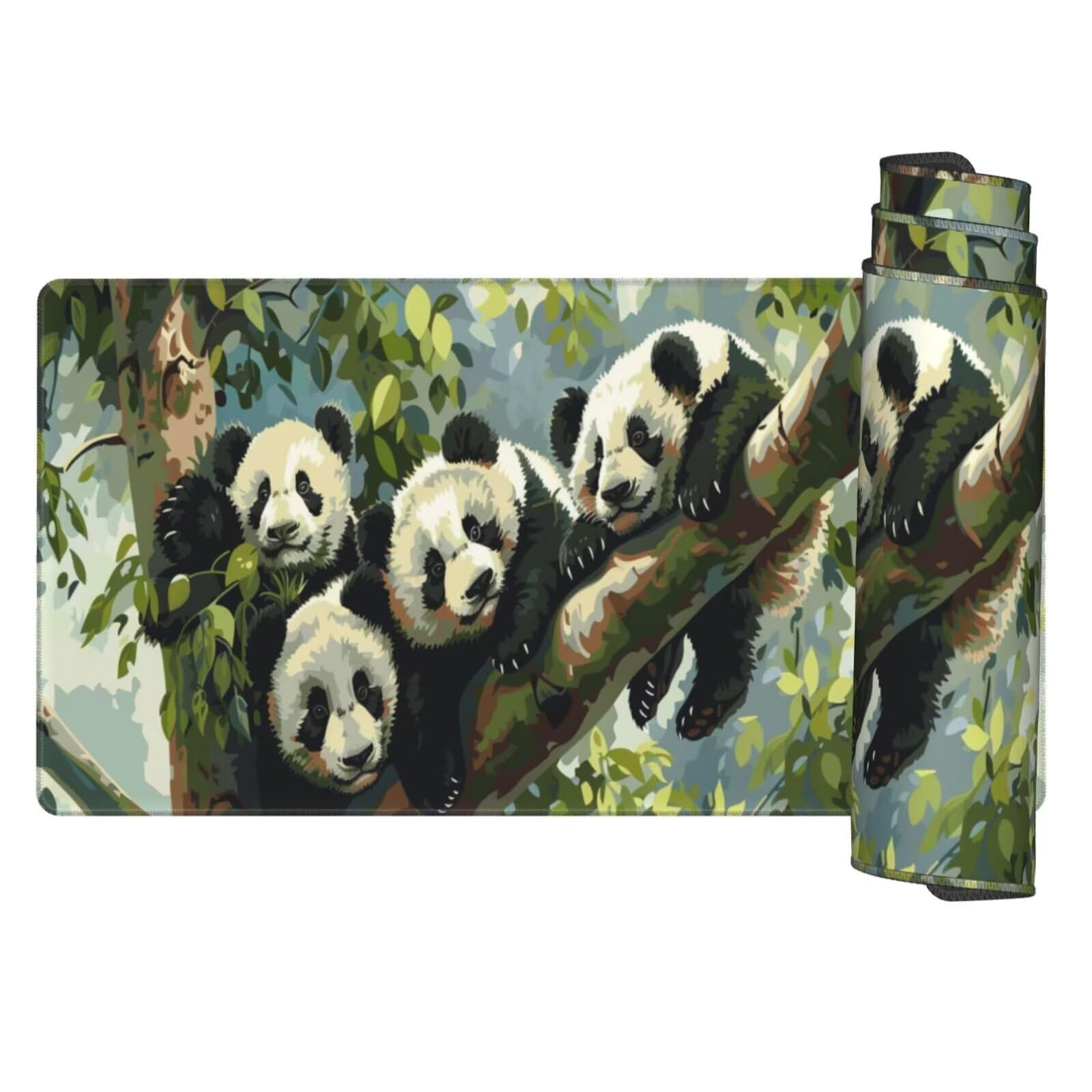 Alfombrilla Ratón XXL 1500x800mm,Alfombrilla de Escritorio Multifuncional,Protector de Mesa Mouse Pad Impermeable,Gaming mousepad Antideslizante para Hogar,Oficina Regalo - animal,Panda gigante ZJ-567