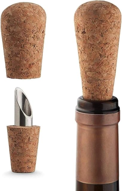 Final Touch Cork Wine Pourers Wine Bottle Stopper and Pourer FTA7500 - Remove the top to reveal hidden spout
