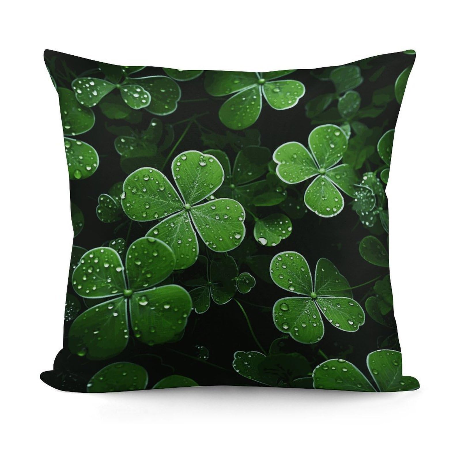 Adfgyerh Style St Patricks Day Leaves Decorative Pillow Covers, Throw Pillow Covers Soft For All Seasons, Pillowcases For Couch Living Room Sofa Bedroom 18X18 Inch