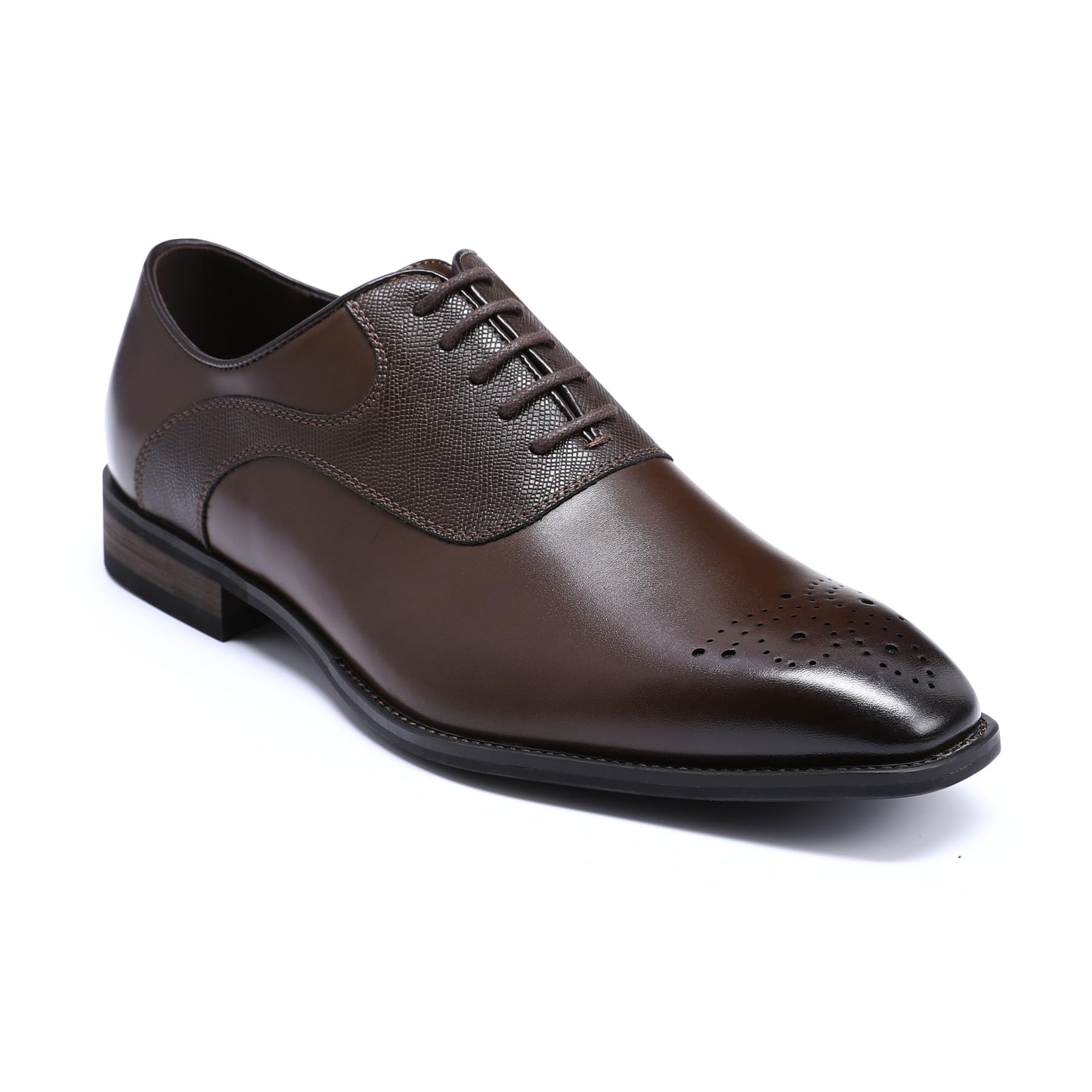 YFFUSHI Scarpe Classiche Uomo Oxford Eleganti Scarpe Punta Brogue Stringate Derby Formale Business Shoes