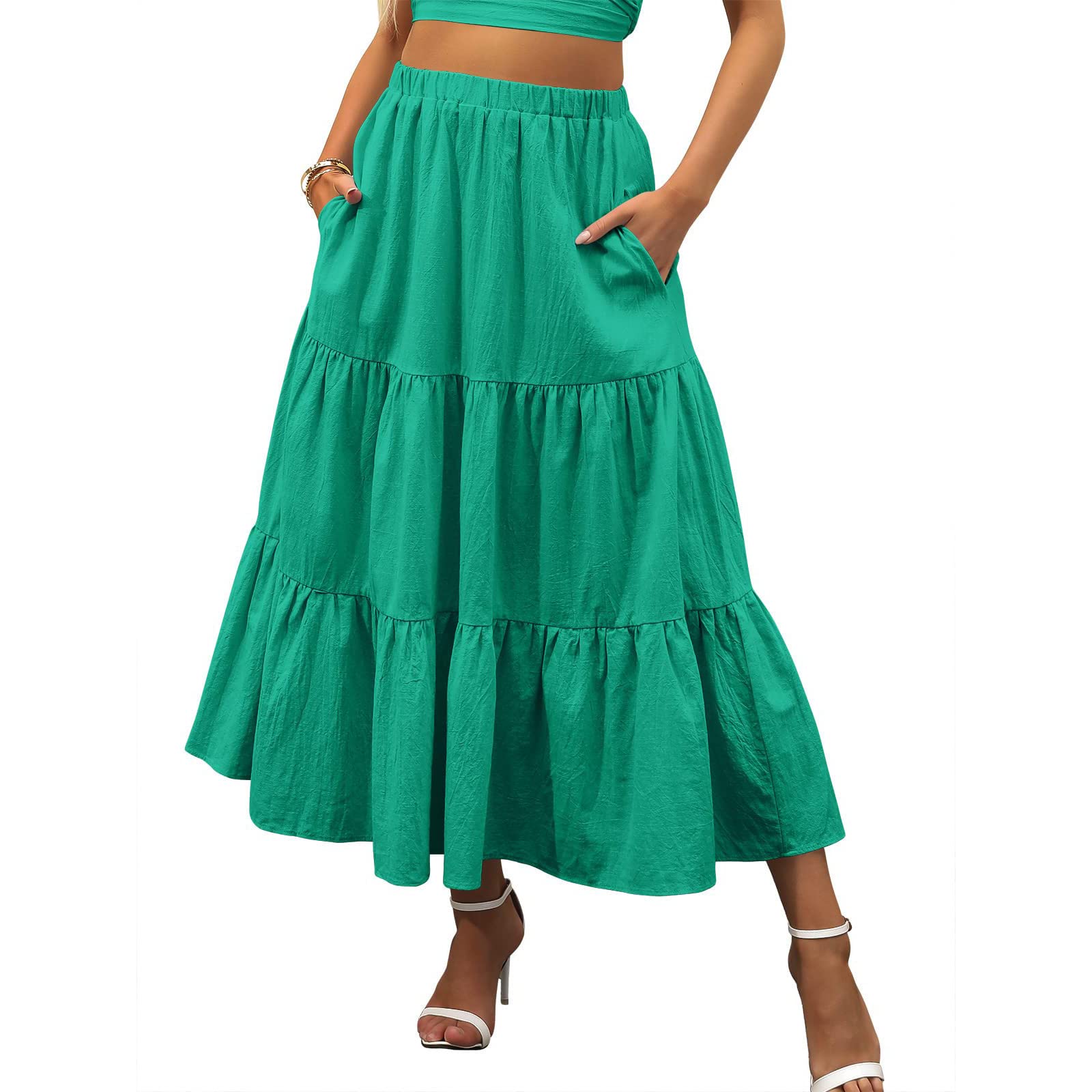 Dresses For Women Pleated Skirt Casual Dress Beach Dress Women | Desertcart  INDIA