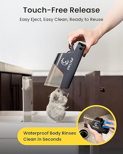 Miniatura 45 de OWLTRA Trampa para ratones de túnel segura para interiores y exteriores, 2 piezas, elimina instantáneamente la trampa de roedores con entrada