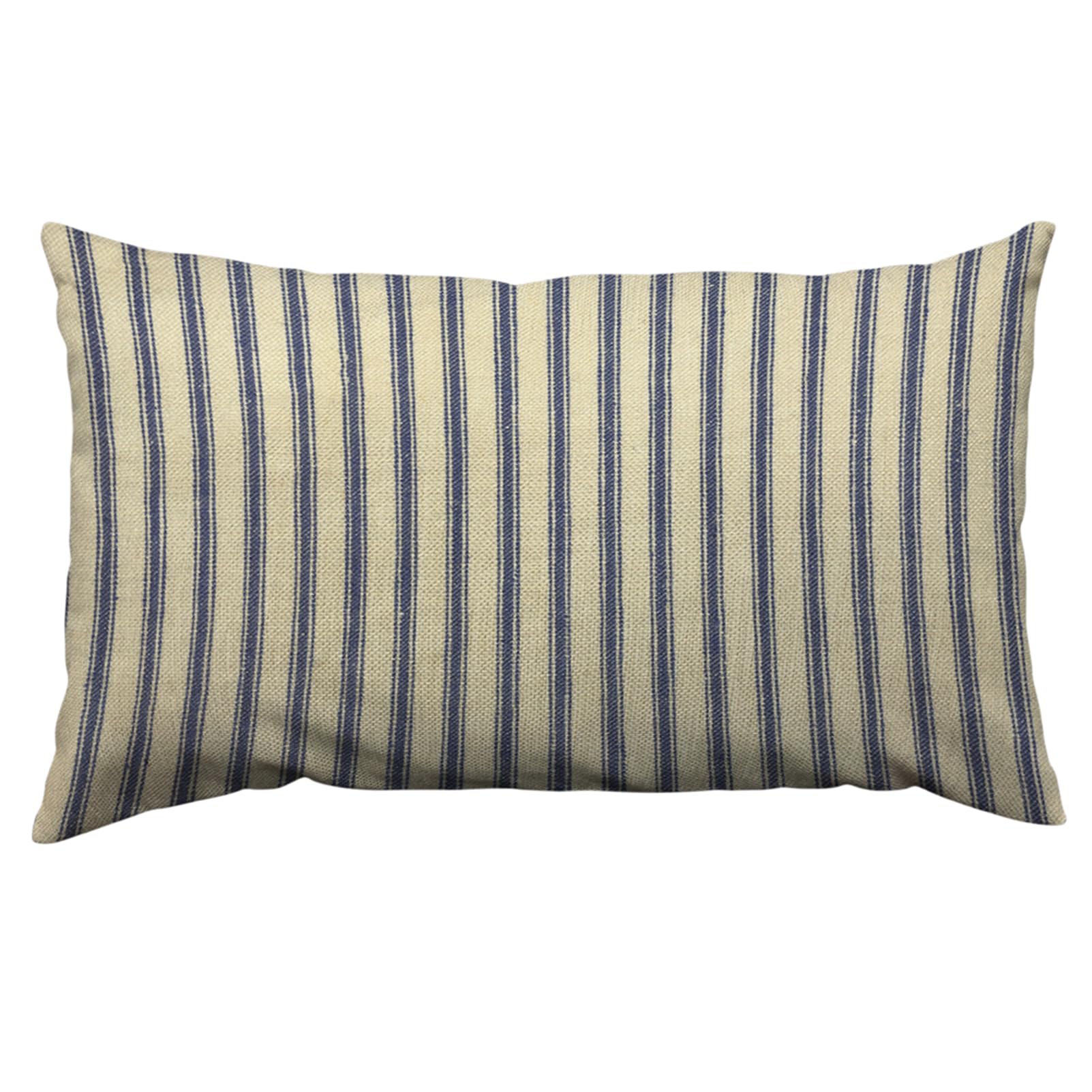 Orythyra Lined Blue Stripes Throw Pillow Case Cushion Cover Vintage Repeat Classic Retro Streaks Lines Linen Pillowcases Cover Living Room Couch Bed Sofa Car Waist Cushion Cover Farmhouse 30X50 CM