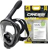 CRESSI Java Full Face Mask - Full Face Snorkel Mask, Ultra Clear Anti Fog Lens, 100% Silicone, Snorkel Dry with Safety Valves