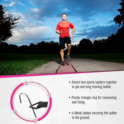 Miniatura 5 de 20ft Agility Ladder Agility Training Equipment, Speed Ladder, Football Ladder, Training Ladder, Soccer Ladder Workout, Football Training Kit, Soccer