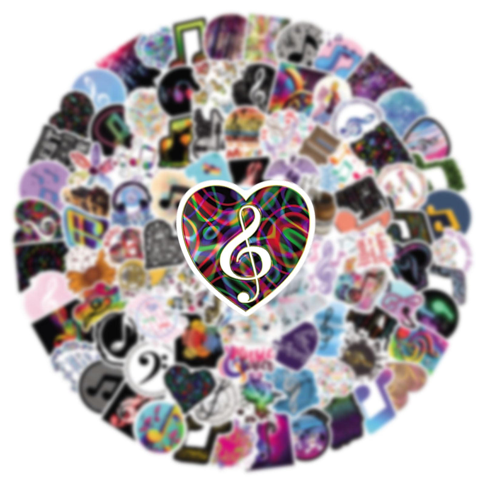 Musical Notes Diy Sticker Snapklik.com : 200 PCS Musical Note Stickers Aesthetic Waterproof Vinyl ...