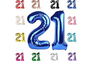 21st Birthday Decorations for Her in Blue