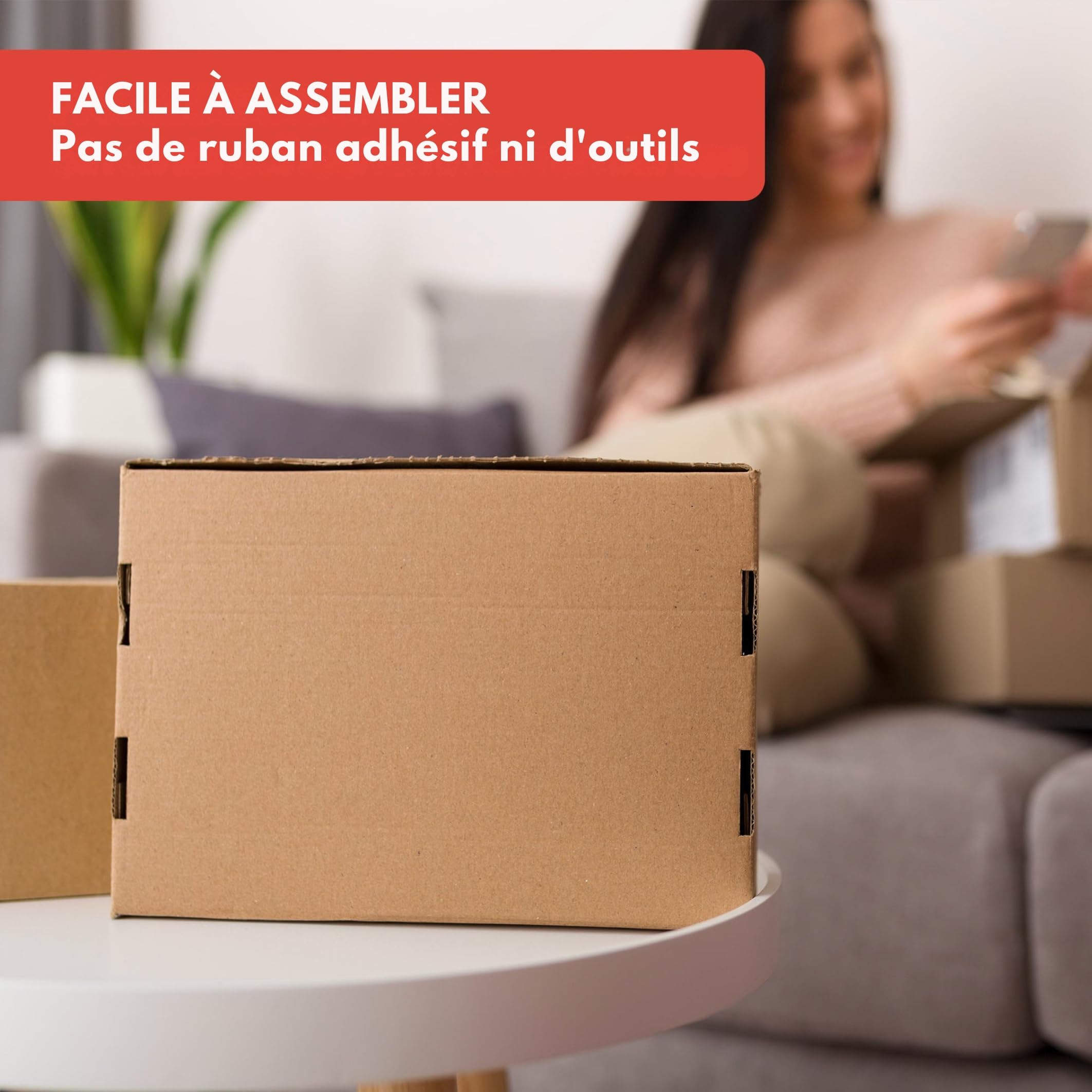 20 Boîtes Carton Kraft 42x30x10cm - Boîtes Auto-assemblables Pour Expédition Ou Stockage