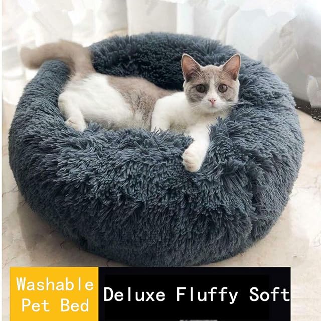 Foto 3 de 8 de POPOTI Extra Large Dog Beds Sofa,Deluxe Fluffy Washable Round Dog Pillow Cat Cushion Pet Bed for Cat and Dog…