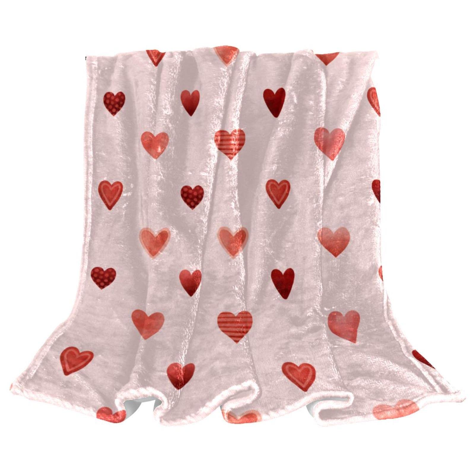 Couverture polaire rose en forme de cœur idée cadeau maison