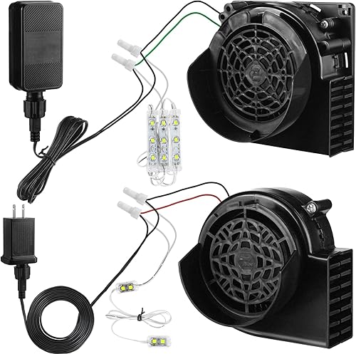 Paquete de 4 sopladores de aire inflables de repuesto 1A para San Valentín, Mardi Gras, Día de San Patricio, Pascua, adaptador de 1.5 A y 3 luces