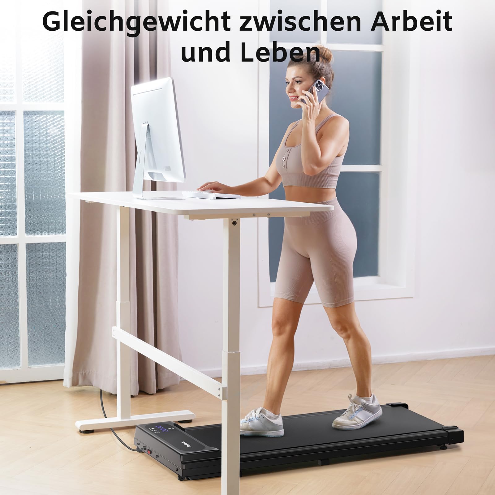 CITYSPORTS Laufband Elektrisch Mit Steigung 9–13%, Walking Pad 1–6