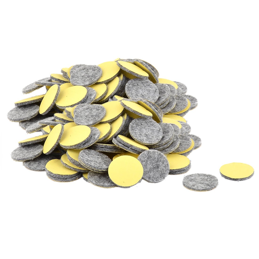 Uxcell Grey Sourcing Map Felt Household Furniture Foot Leg Self-Adhesive Cushion Pad 25Mm Dia 200Pcs Gray