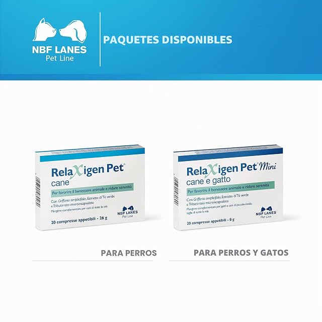 Foto 6 de 7 de NBF Lanes - Relaxigen Pet Perro, 20 Comprimidos apetecibles, para favorecer el Bienestar Animal y devolver…
