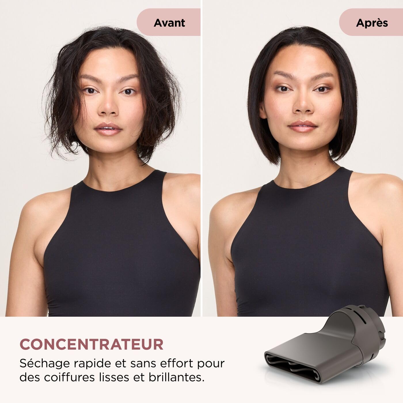 Shark sèche-Cheveux SpeedStyle Pro Flex Ultra-performant et Ultra-Rapide, 4 Embouts de coiffage, léger, ionique, sans dommage Thermique, poignée Pliable, Tous Types de Cheveux, Moka Argent HD542EU