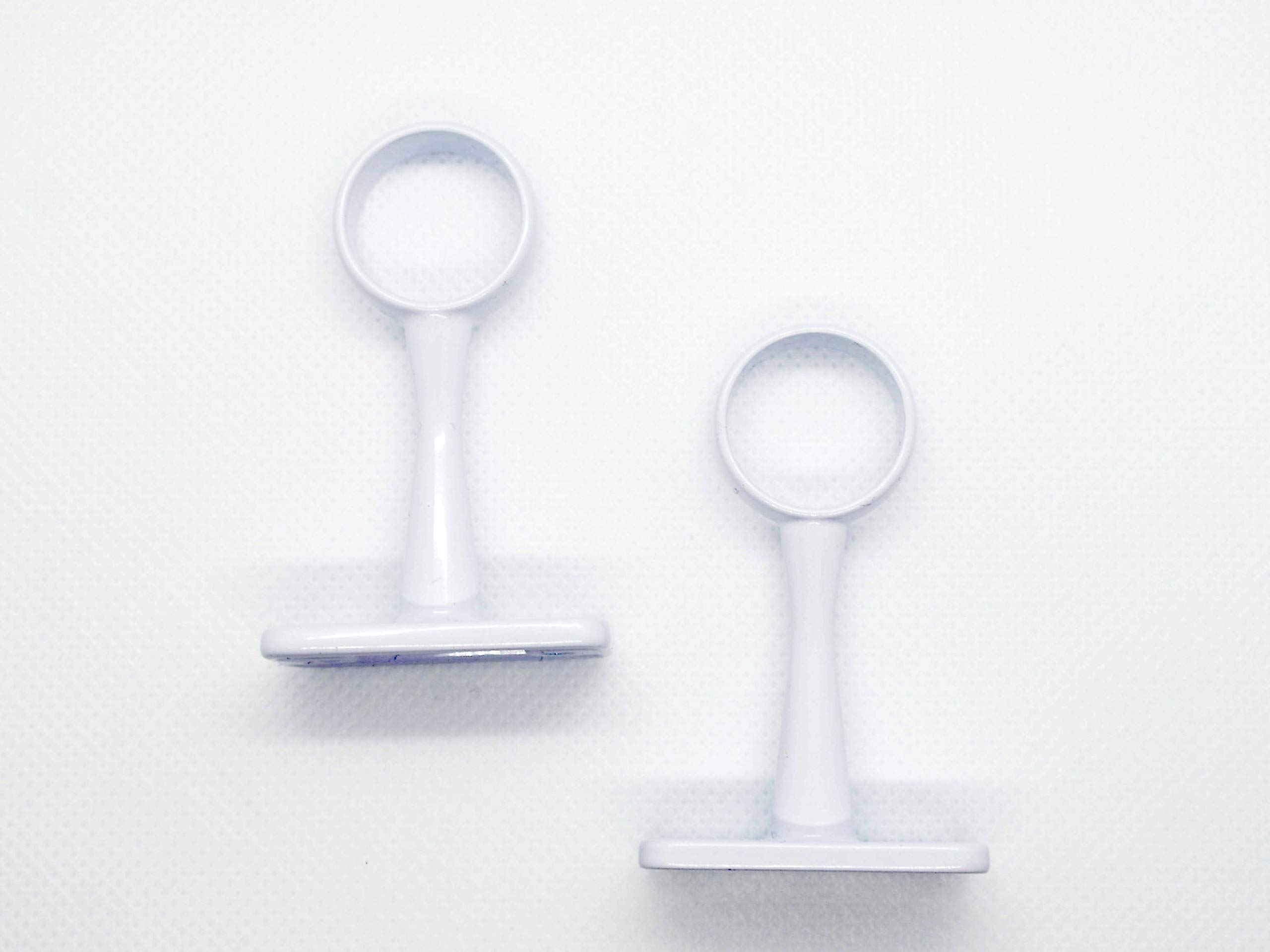 Storage Solutions Wardrobe Rail Support White Centre Brackets 19 mm Steel Pack of 2