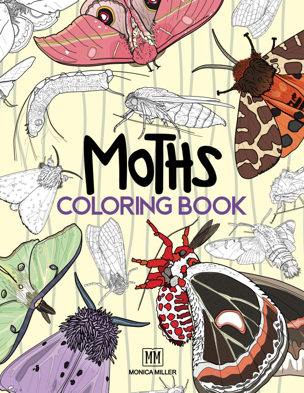 Moths Coloring Book: Have fun coloring your favorite sphinxes with this activity book, featuring realistic and detailed drawings suitable for all ages.