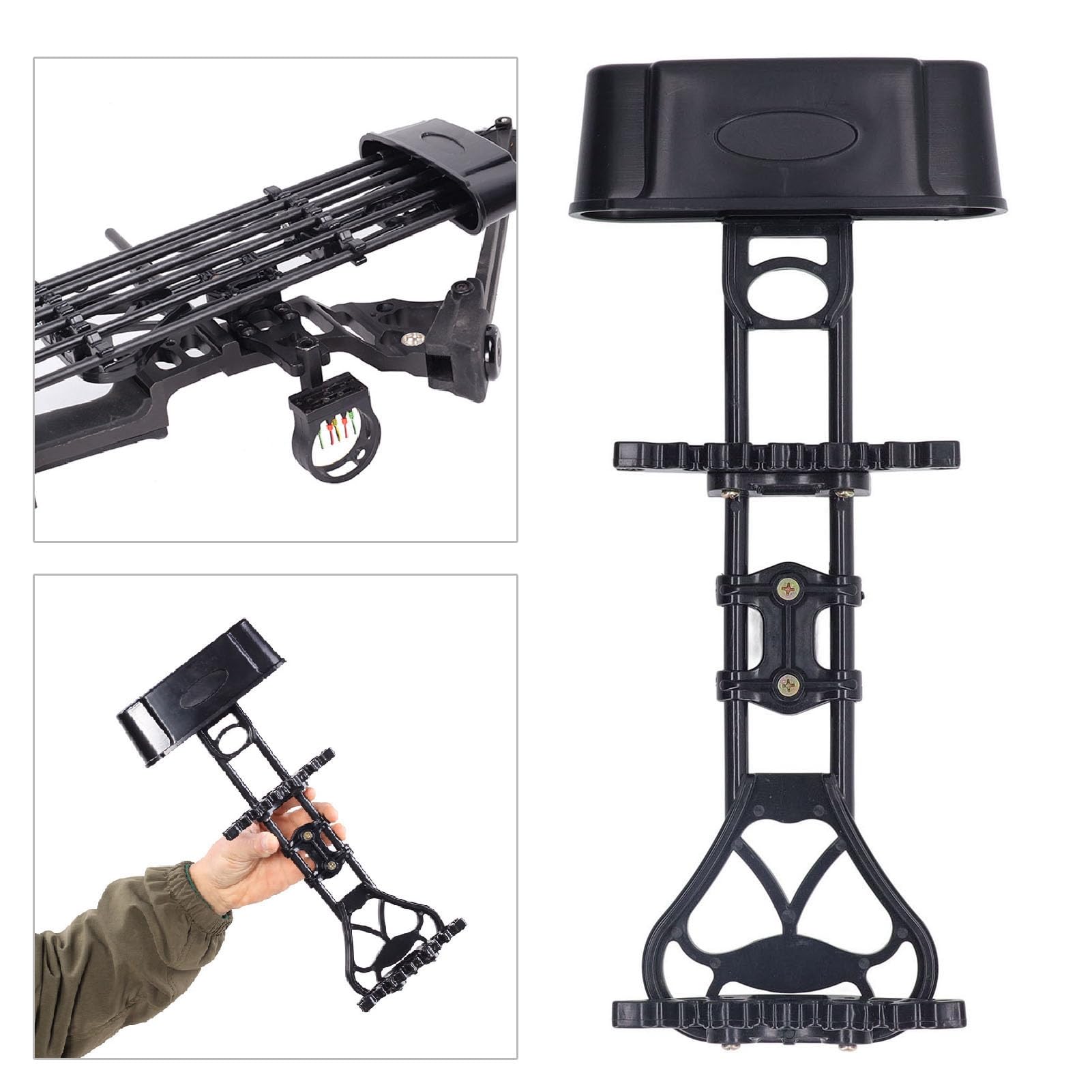 Topyond Faretra per Frecce Arco, Quiver Freccia Tiro con L'Arco, 6 Tubi Arrow Holder, Arco Compound Faretra per La Caccia, Tiro al Bersaglio, Realizzato in PE E Gomma Resistente