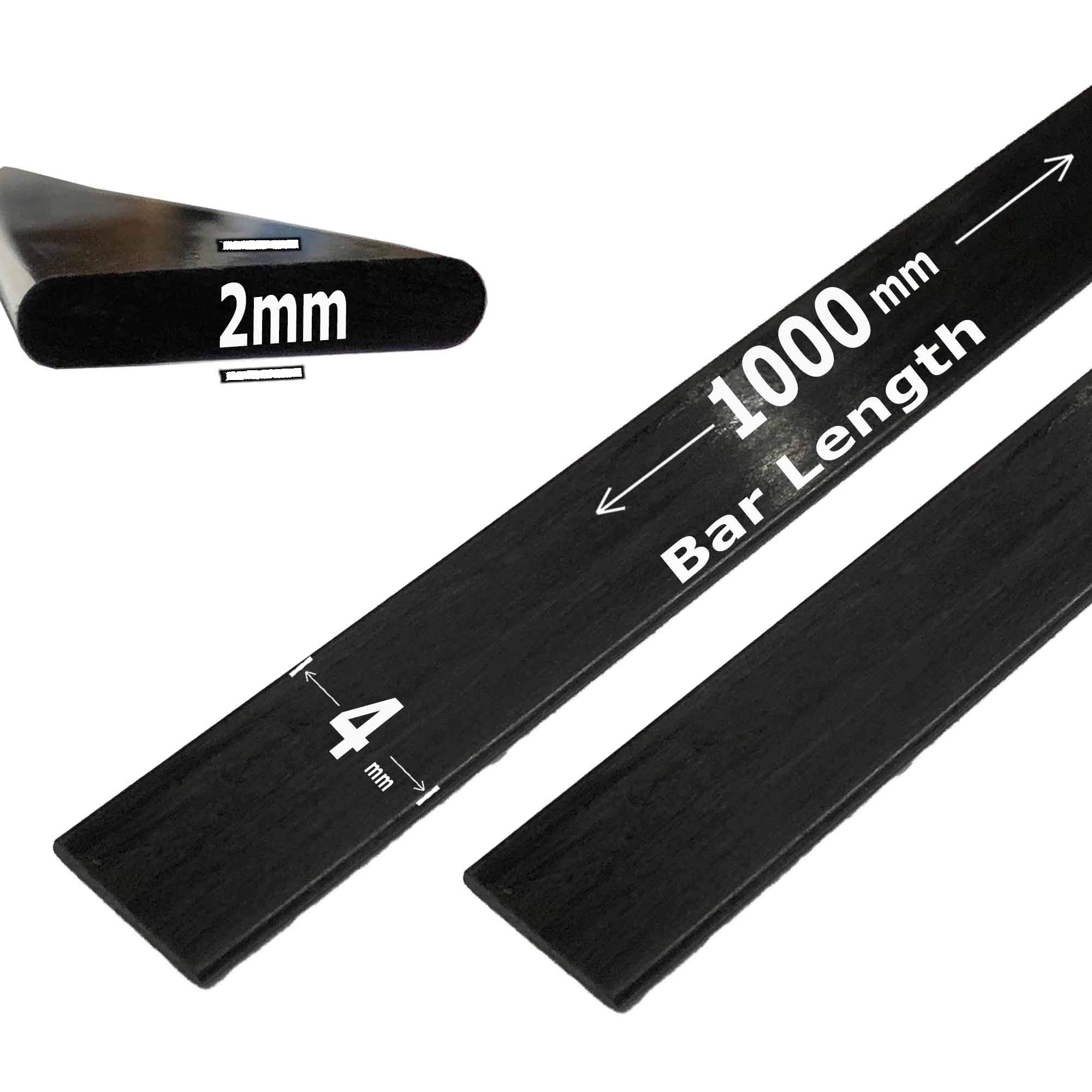 Carbon Fiber Tube - 3mm X 1.5mm X 1000mm, Hollow Round Rod, Pultruded, Matte Black, For RC Models, Drones, DIY Projects