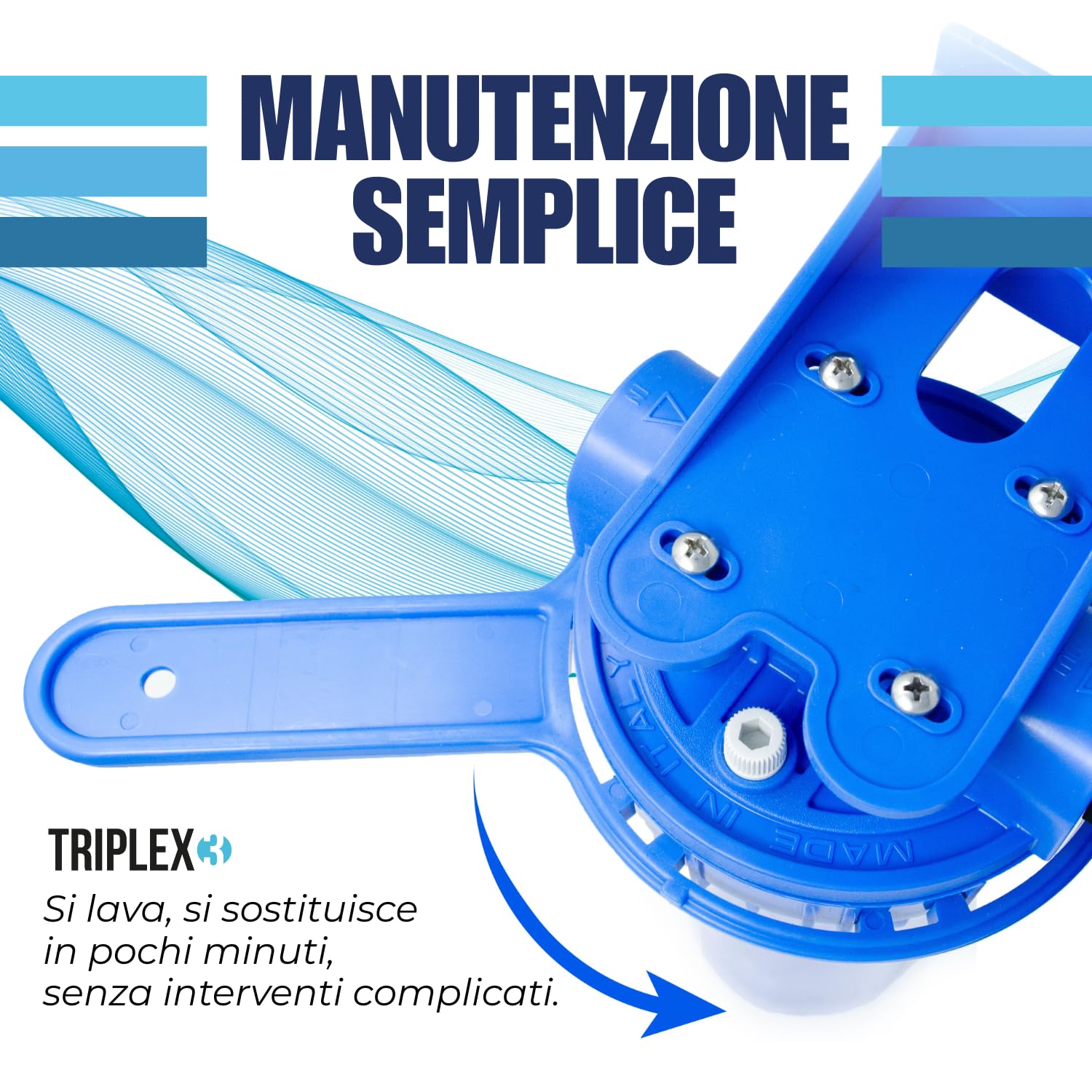 AQUASKUDO Filtro Acqua Rubinetto tre Stadi 3/4, Kit Filtro Acqua Sotto Lavello Made in Italy - Depuratore Acqua Domestico, Contenitore Filtri Anticalcare e Carboni Attivi