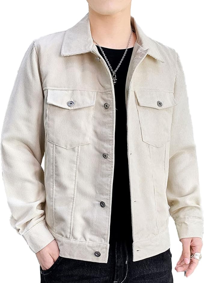 Amazon デニムジャケット メンズ ジージャン 春服 秋服 春ジャケット スリム ショート丈 長袖 シンプル 無地 オックスフォード ジャケット メンズファッション トップス アウター 上着 大きいサイズ 男性用 30代 40代 50代 コート ジャケット 通販