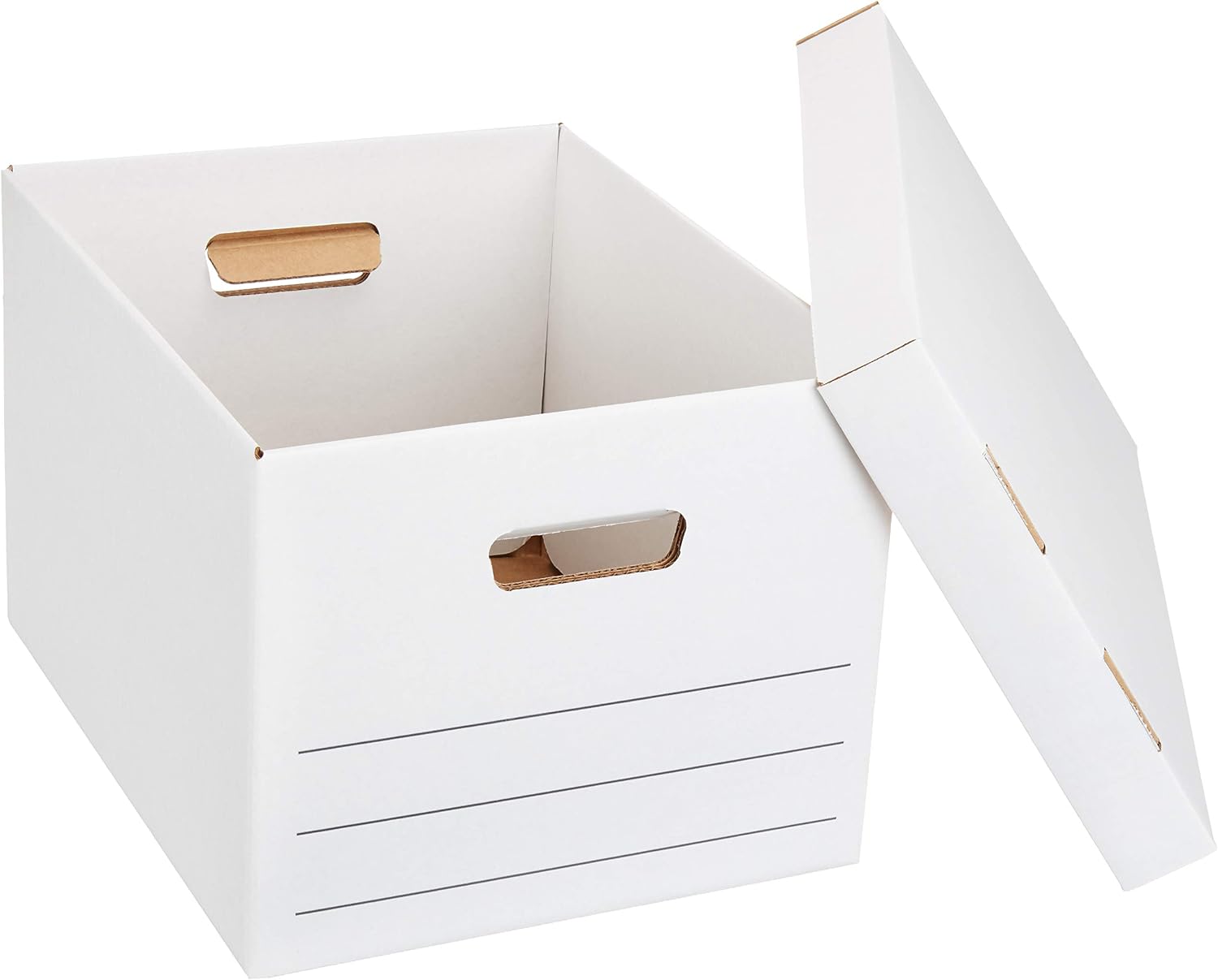 Amazon Basics Medium Duty Storage Filing Box with Lift-Off Lid - Pack of 20, Letter / Legal Size