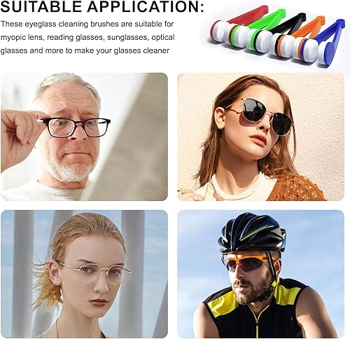 Miniatura 5 de TUTUDOW 15 piezas de mini limpiador de gafas de sol  Limpiador de microfibra suave  Clip de limpieza de cepillo limpiador para limpiar la superficie