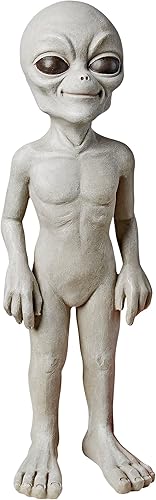 Design Toscano LY815032 La estatua extraterrestre extraterrestre fuera de este mundo pequeño acabado de piedra gris