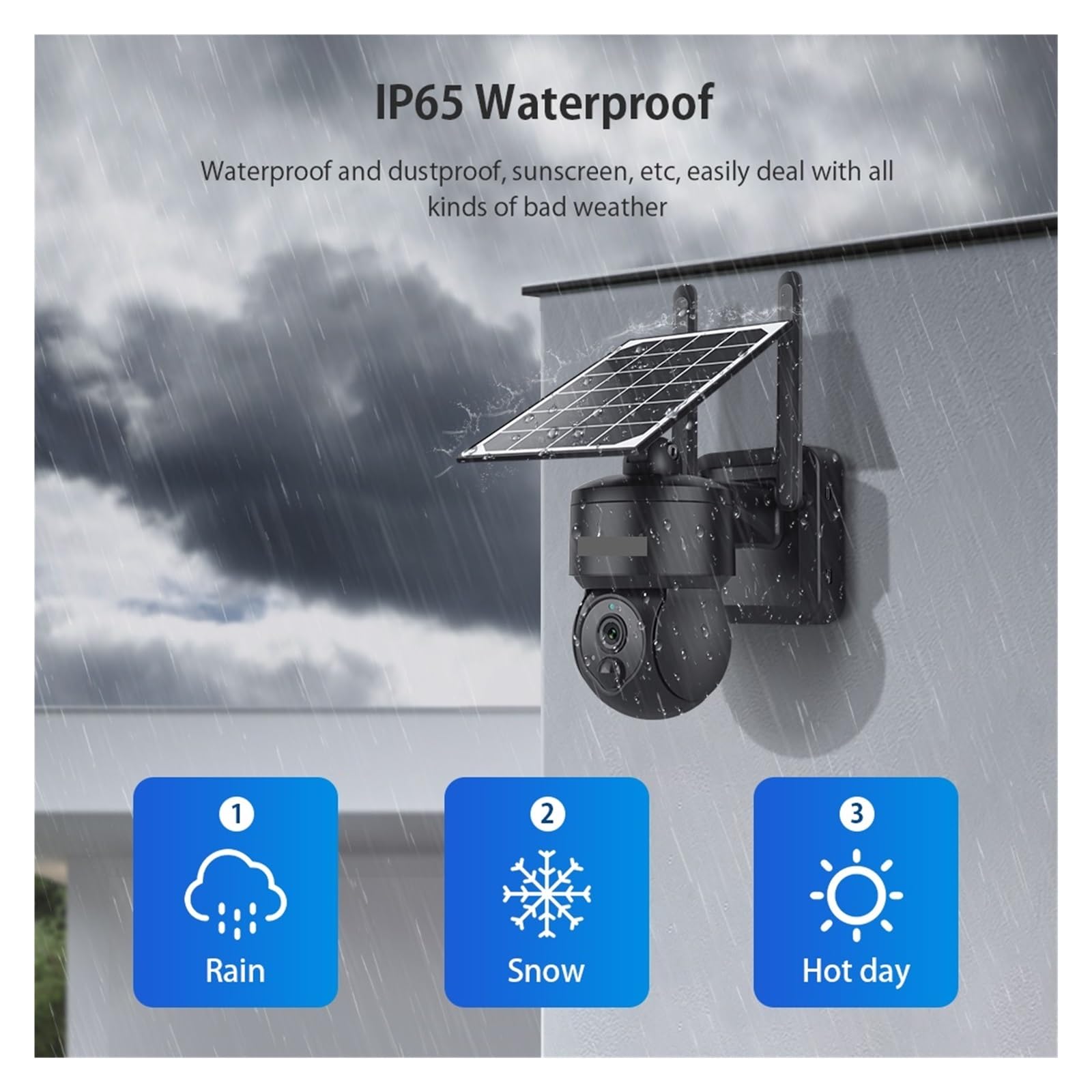 Caméra de sécurité Solaire WiFi PTZ 3MP