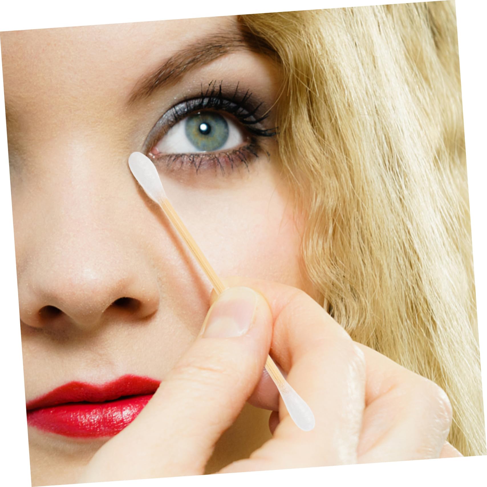 BIUDECO Mini Cotton Swabs for Makeup 8 Boxes of Long Cotton Buds 1200 Pcs Disposable Makeup Cleaning Swabs