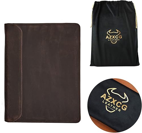 Miniatura 2 de Nombre grabado gratis, cartera de cuero personalizada, carpeta de cartera personalizada con bloc de notas tamaño carta, organizador de 3 anillos,