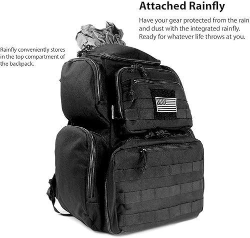 Miniatura 2 de K-Cliffs Mochila de pistola de campo de disparo  Hasta 5 pistolas  Almacenamiento dedicado para mag